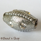 Silver Bead Studded with Silver Chain & Rhinestones