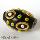 Black Bead Studded with Seed Beads and Accessories