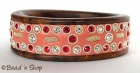 Pink Bangle Studded with Rhinestones & Accessories