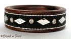 Black Colored Bangle Studded with Mirrors & Grains