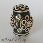Black  Bead Studded with  Metal Accessories &  Rhinestones