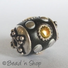 Black Beads Studded with Metal Ring & Accessories