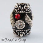 Black Beads Studded with Rhinestones & Accessories