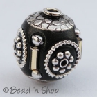 Black Beads Studded with Silver Plated Accessories