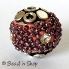 Round Beads Studded with Grain s & Rhinestones