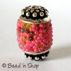 Pink Color Beads Studded with Grains