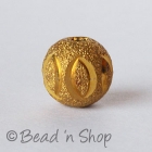 Round Brass Bead with Dotted Design