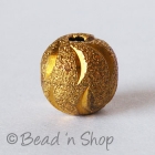 Golden Dotted with Spiral Design Brass Bead