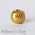 Brass Bead with Spiral Designs