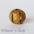 Perforated and Dotted Brass Bead