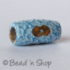 Blue Brass Bead in Cylindrical Shape