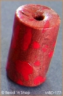 Red Cylindrical Bead