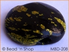 Black Button Bead with Golden Spots