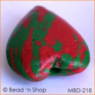 Red+Green Heart Bead