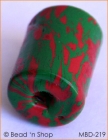 Red+Green Cylindrical Bead