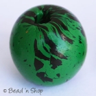 Round Green Bead with Black Spots