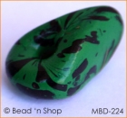 Green with Black Spots Unusual-shaped Bead