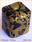 Golden with Black Spots Square Bead