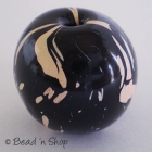 Black & White Round Bead