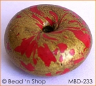 Golden with Red Spots Ring Bead