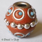 Red Bead Studded with Wire-bordered Balls