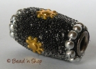 Black Bead with Brass-color Accessories