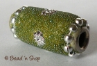 Bead Studded with Green Grains & Flower