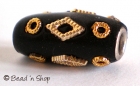 Black Bead Studded with Golden Accessories