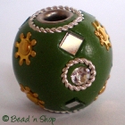Green Bead Studded with Rhinestone & Accessories