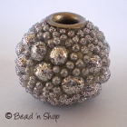 50pc Silver Color Bead Studded with Grains