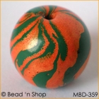 Round Orange-Green Bead