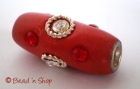 Pink Bead Studded with Rhinestone 