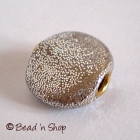 Silver Color Glitter Flat Bead