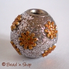 Silver Glitters Bead Studded with Golden Accessories