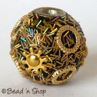 Golden Glitter Black Base Bead Studded with Accessories