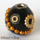 Black Bead Studded with Accessories & Golden chain