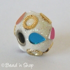 Shinning White Euro Style Bead Studded with Accessories