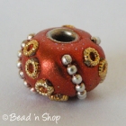 Shinning Brown Euro Style Bead Studded with Metal Chains & Golden Rings