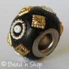 Black Euro Style Bead Studded with Seed Beads and Accessories