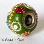 Green Euro Style Bead Studded with Metal Chain & Accessories 