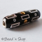 Black Cylindrical Bead Studded with Accessories