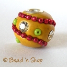 Yellow Bead Studded with Rhinestone & Accessories