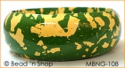 Green Lac Bangle with Yellow Spots