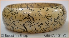 Cream Color Lac Bangle having Small Black Linings