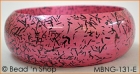 Pink Lac Bangle having Small Black Linings