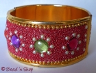 Bracelet Studded with Metal Grains & Accessories