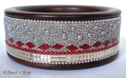 Bangle Studded with Silver Grains, Mirrors & Chains