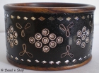 Black Bangle Studded with Rhinestones, Mirrors & Metal Wire