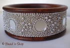 Bangle Studded with Round Mirrors & Grains