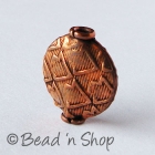 Copper Bead in Flattened Shape